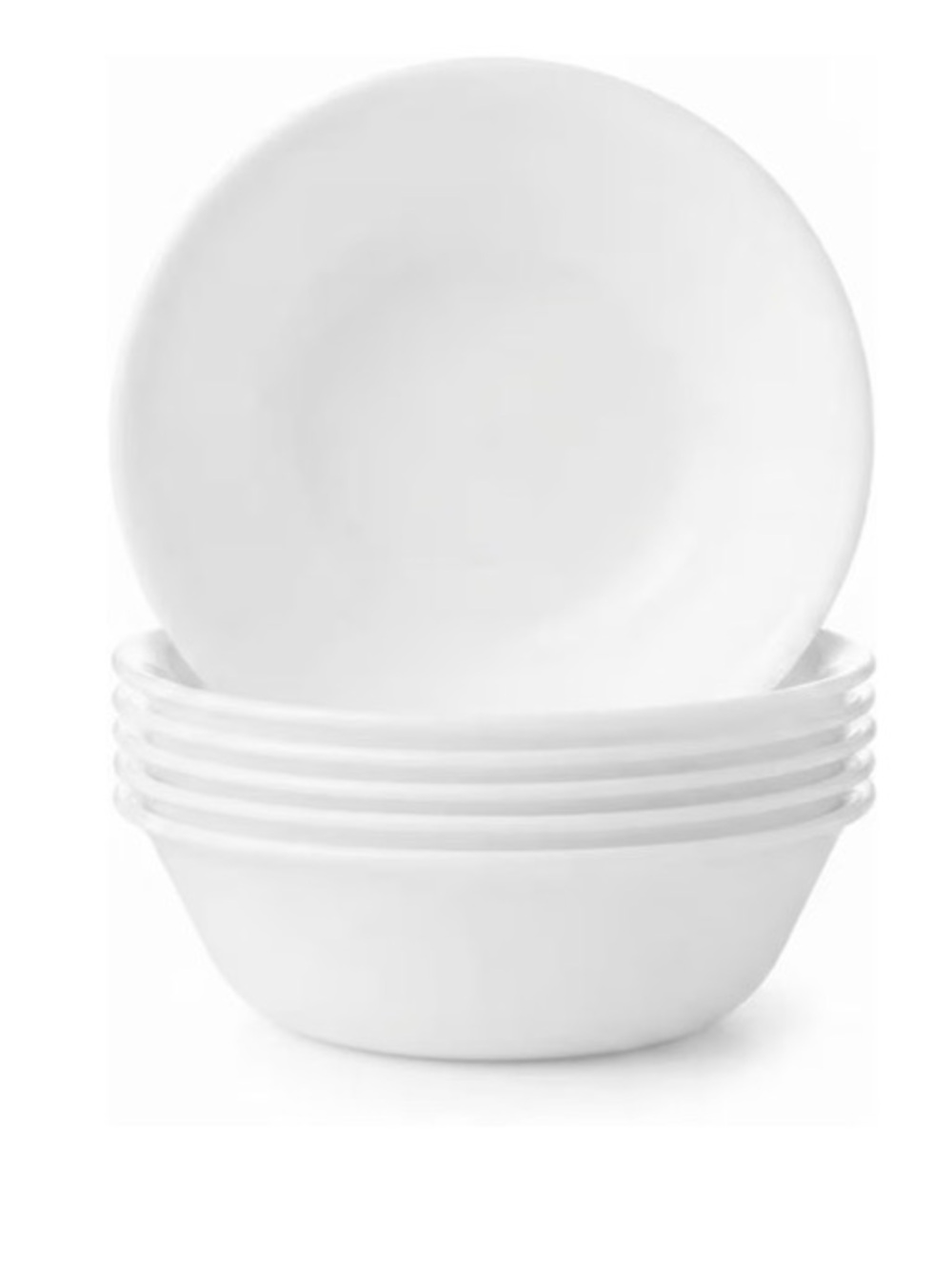 Set of 6 Corelle White Soup and Salad Bowls - Set of 6 Made in USA